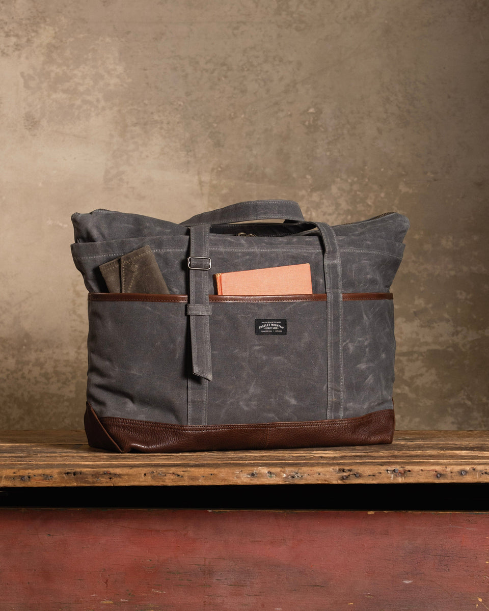 The Charter Zipper Tote - Smoke | Bradley Mountain