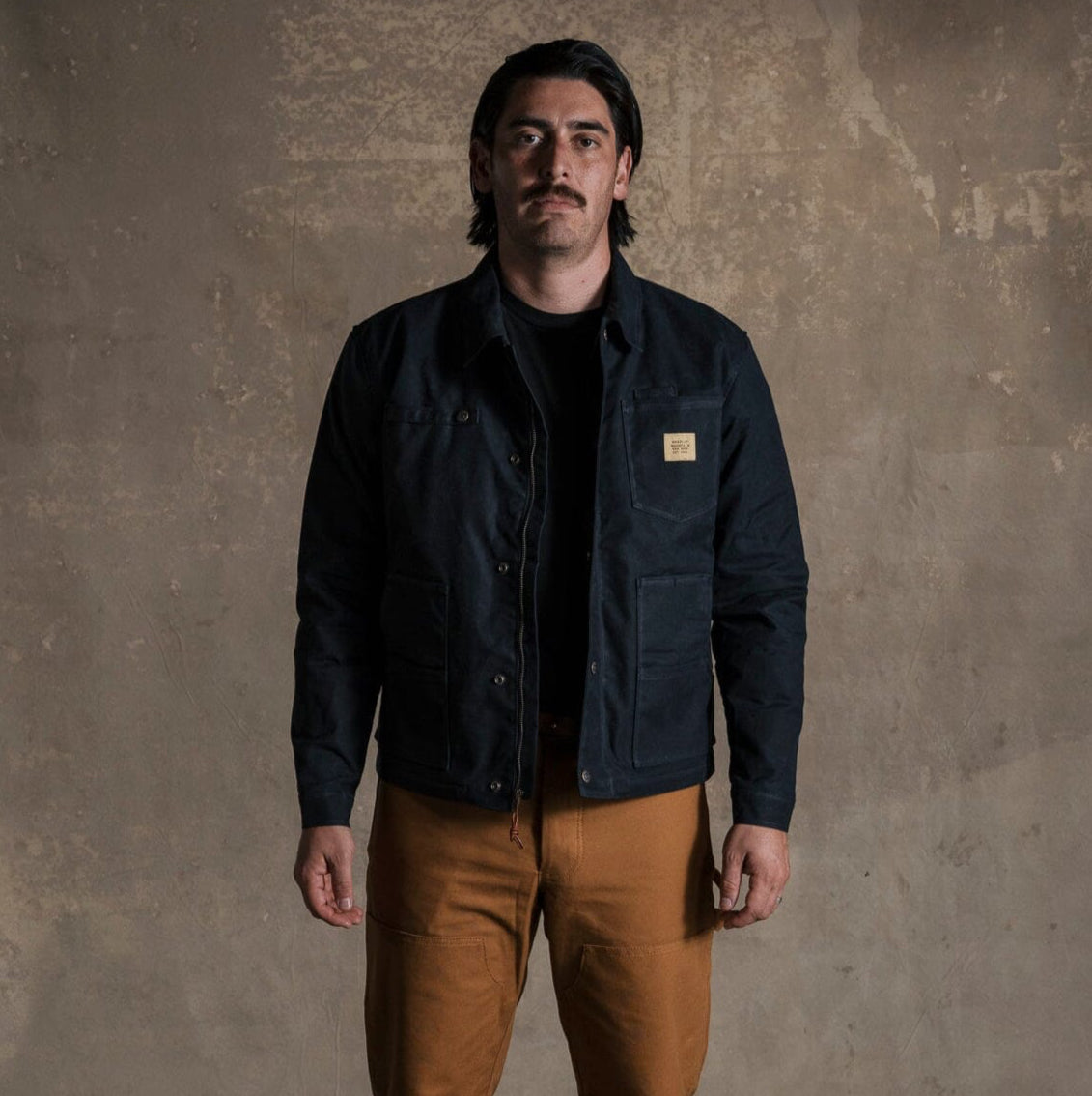 Cabin Jacket w/ Zipper - Waxed Black – Bradley Mountain