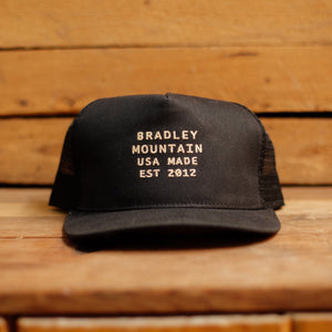 Heritage Trucker Hat - Black Bradley Mountain 