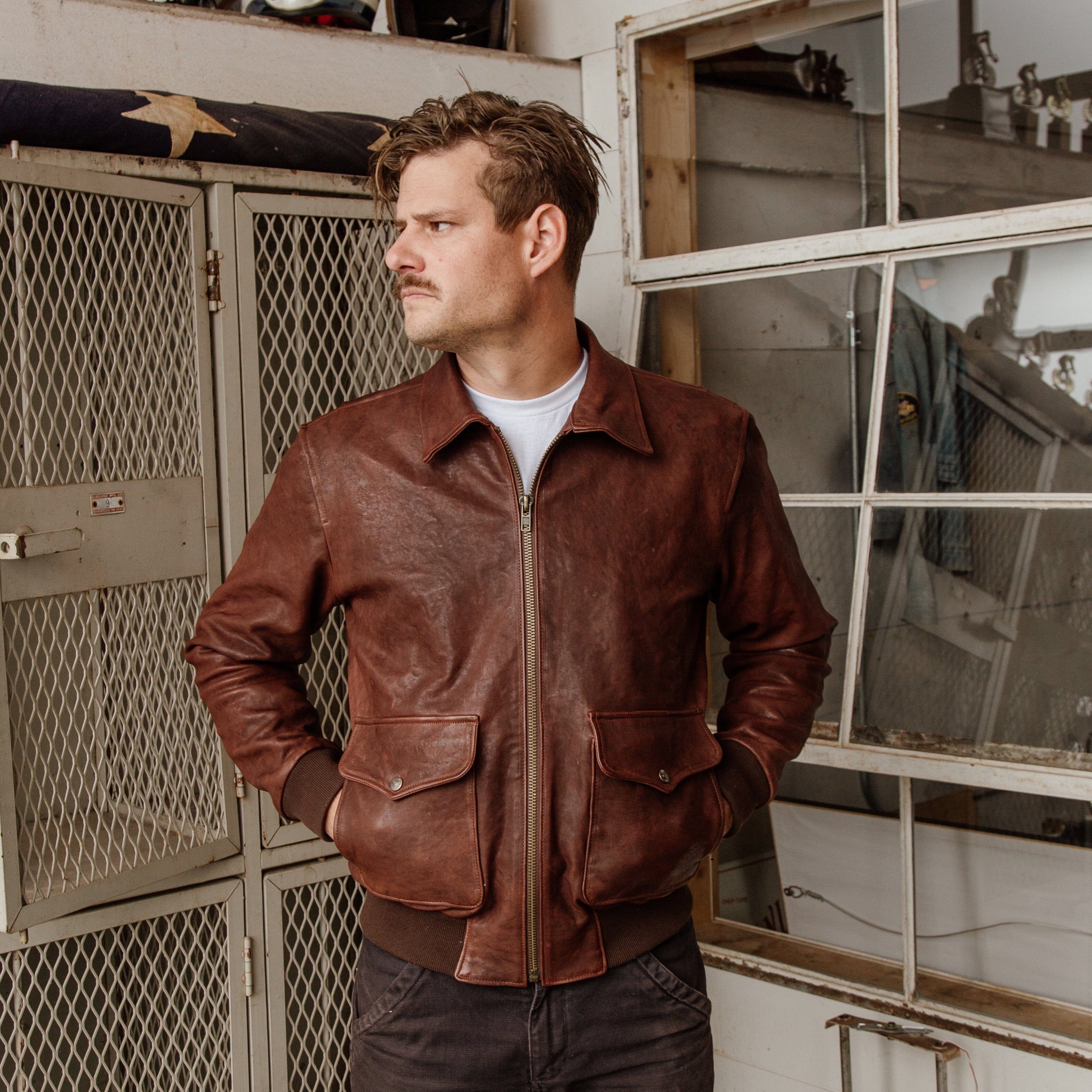 G-1 Leather Bomber - Cognac – Bradley Mountain