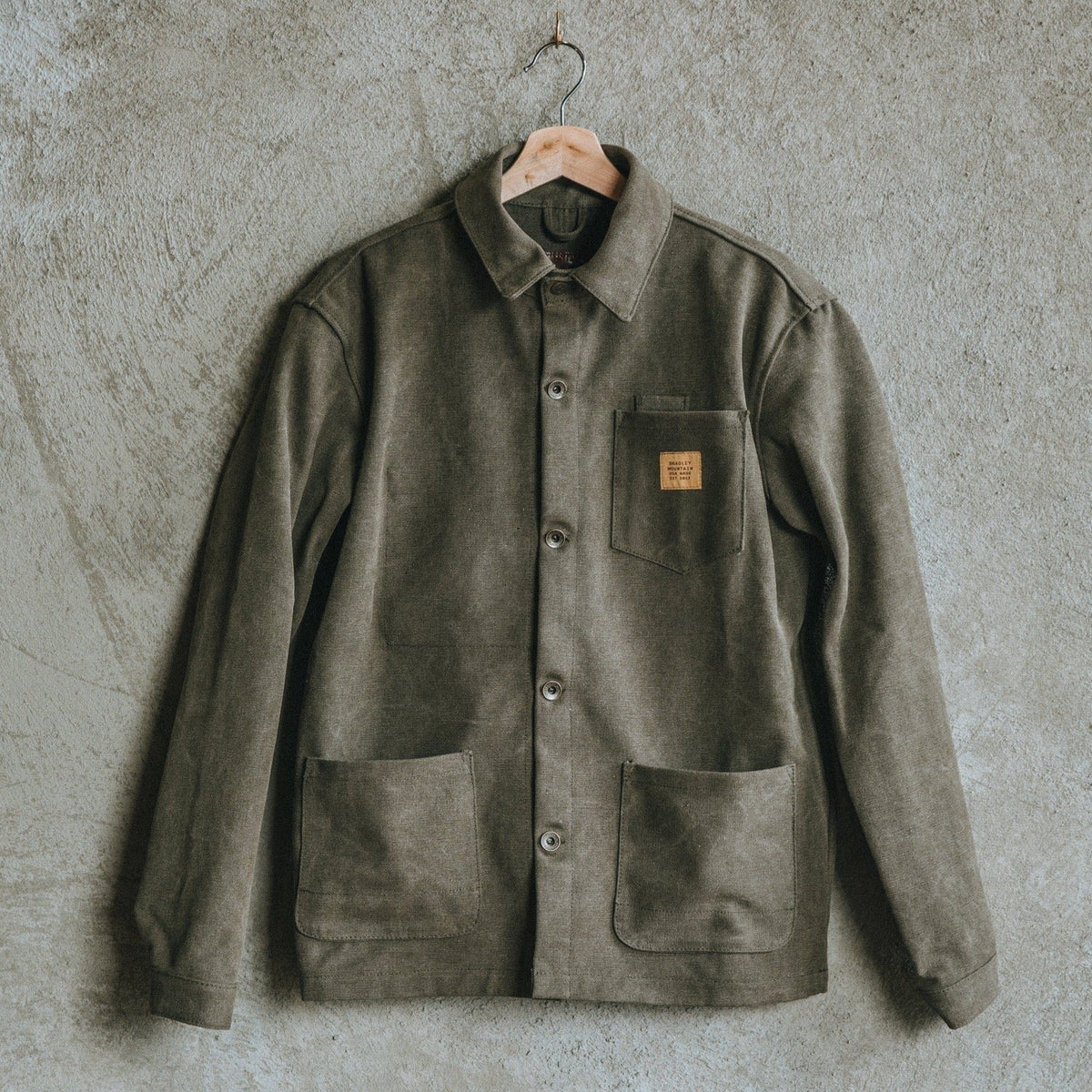 Edison Chore Coat - Stone Washed Olive – Bradley Mountain