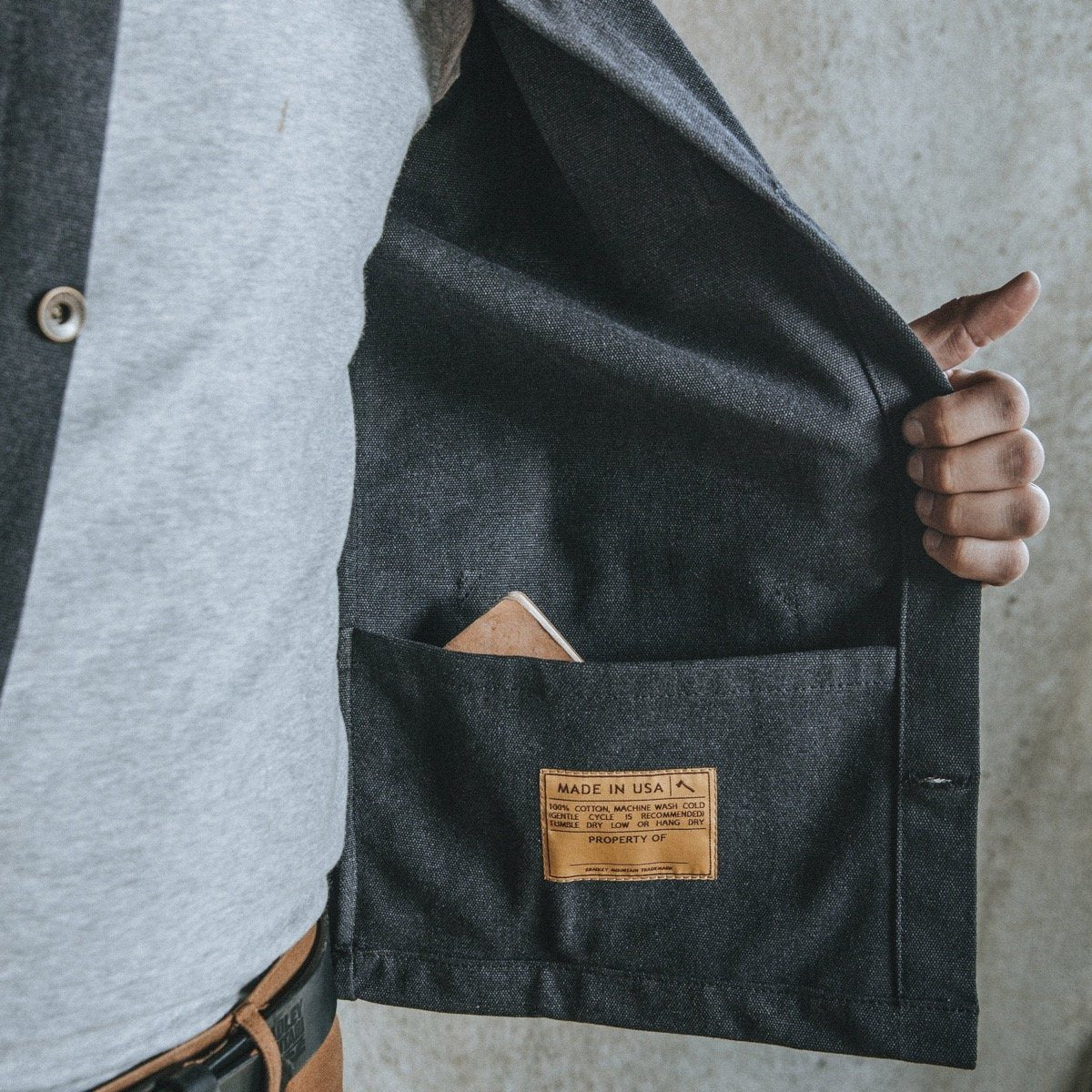 Edison Chore Coat - Stone Washed Black – Bradley Mountain