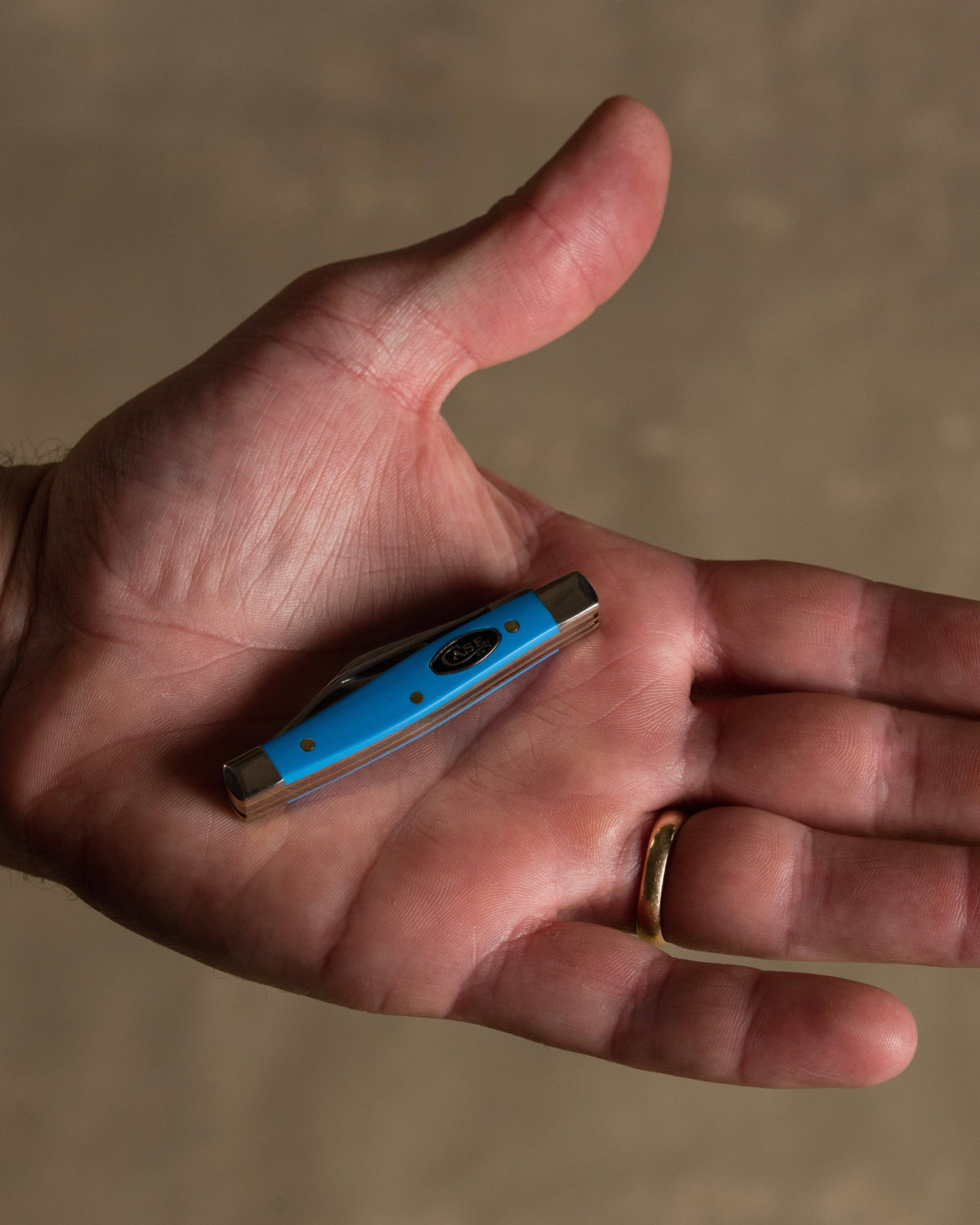 Small Stockman Blue Case Knife Bradley Mountain 