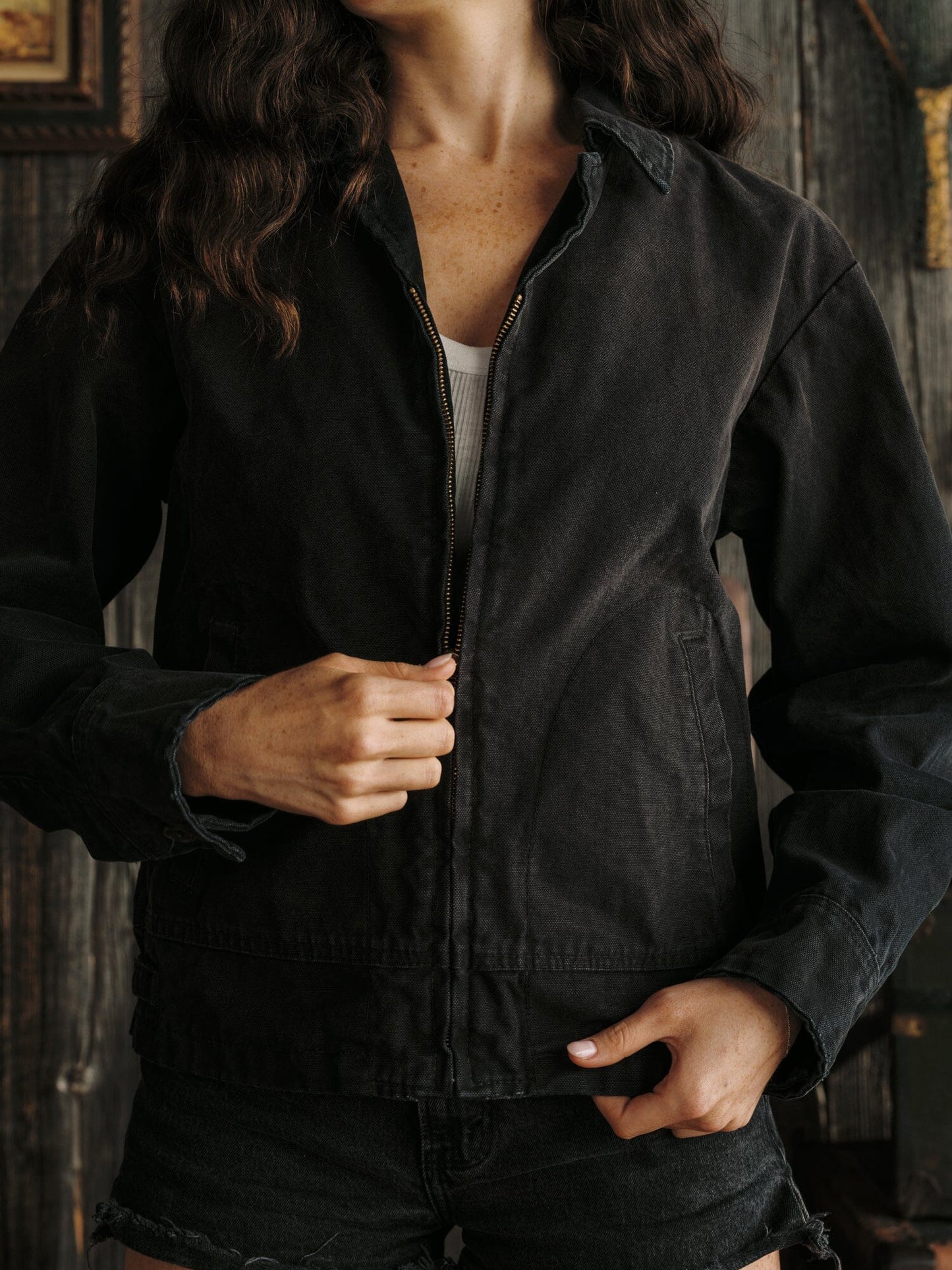 Club Jacket - Washed Black Bradley Mountain 