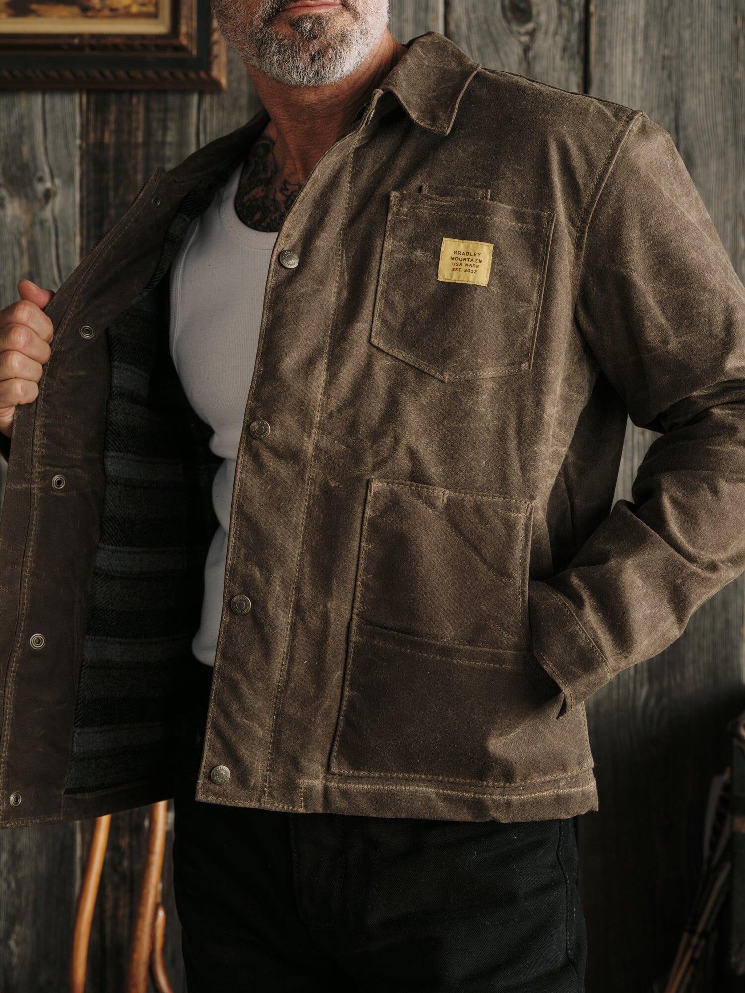 Cabin Jacket w/ Zipper - Oak – Bradley Mountain