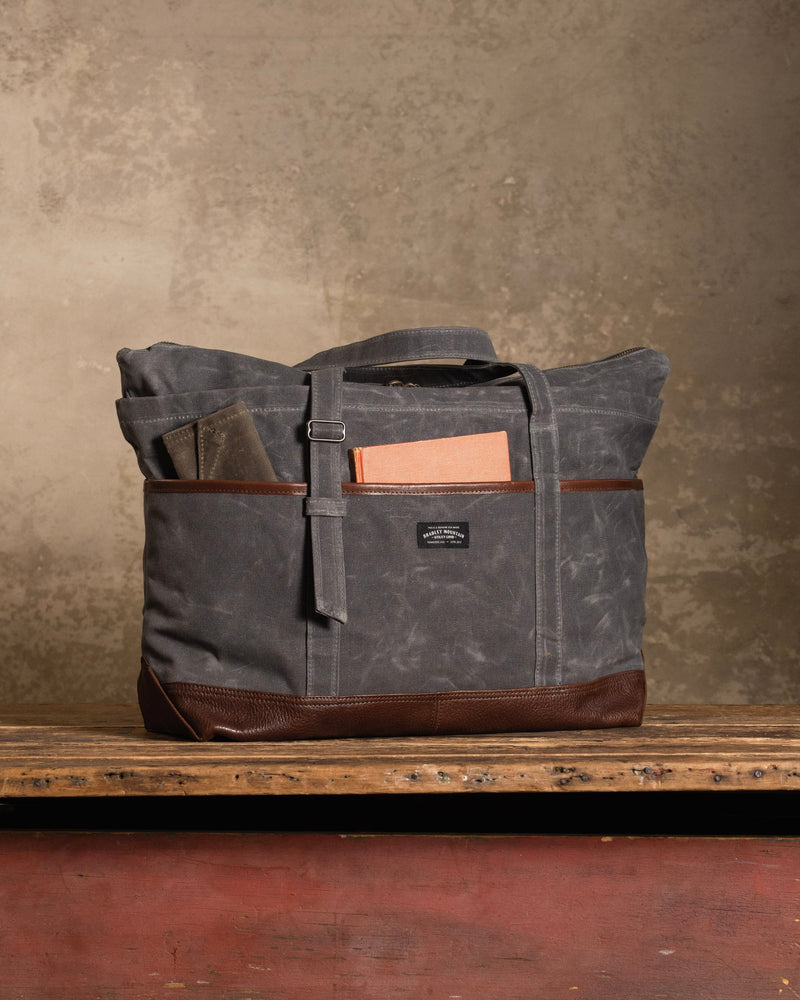 The Charter Zipper Tote - Smoke | Bradley Mountain