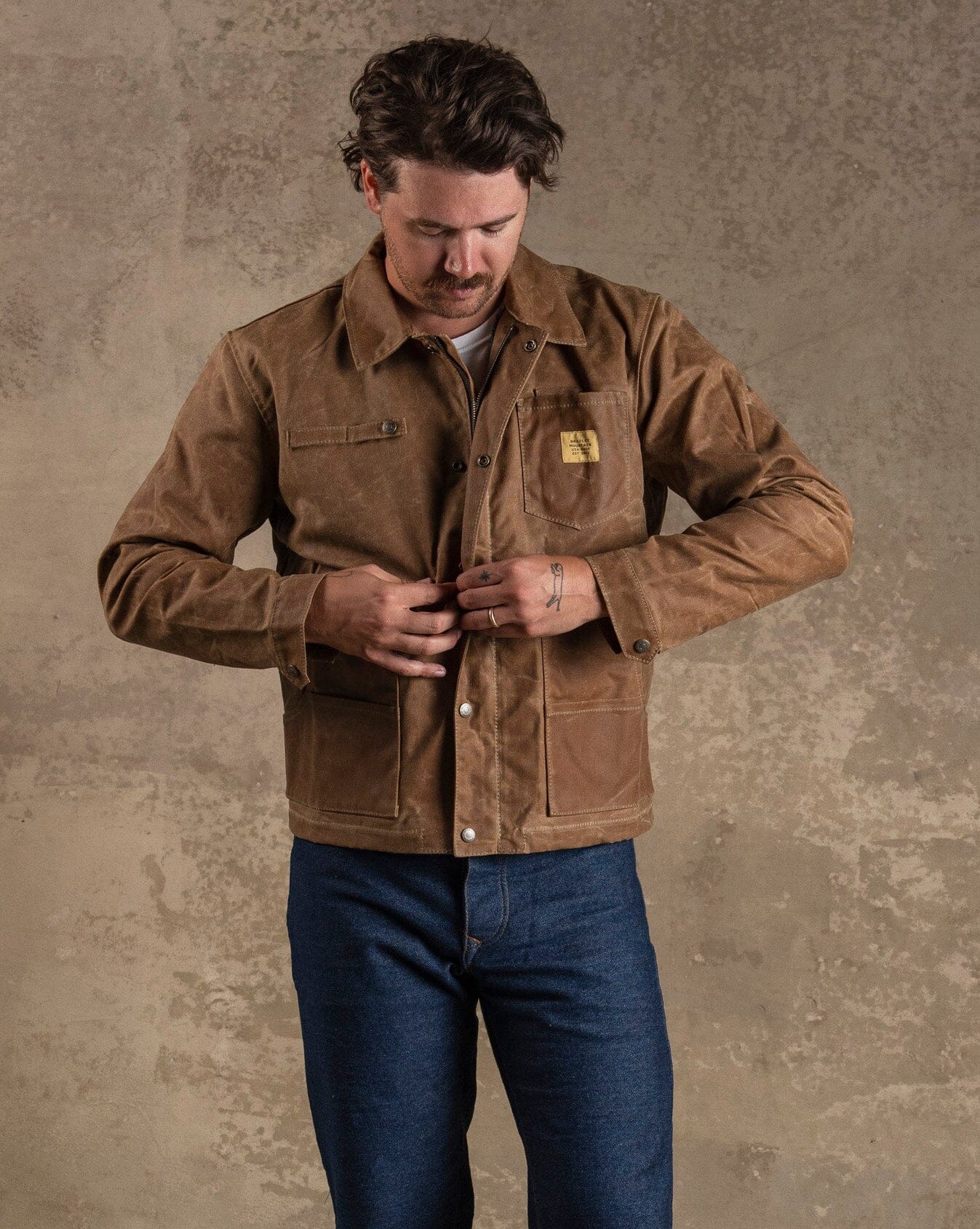 Cabin Jacket w/ Zipper - Brush Brown – Bradley Mountain
