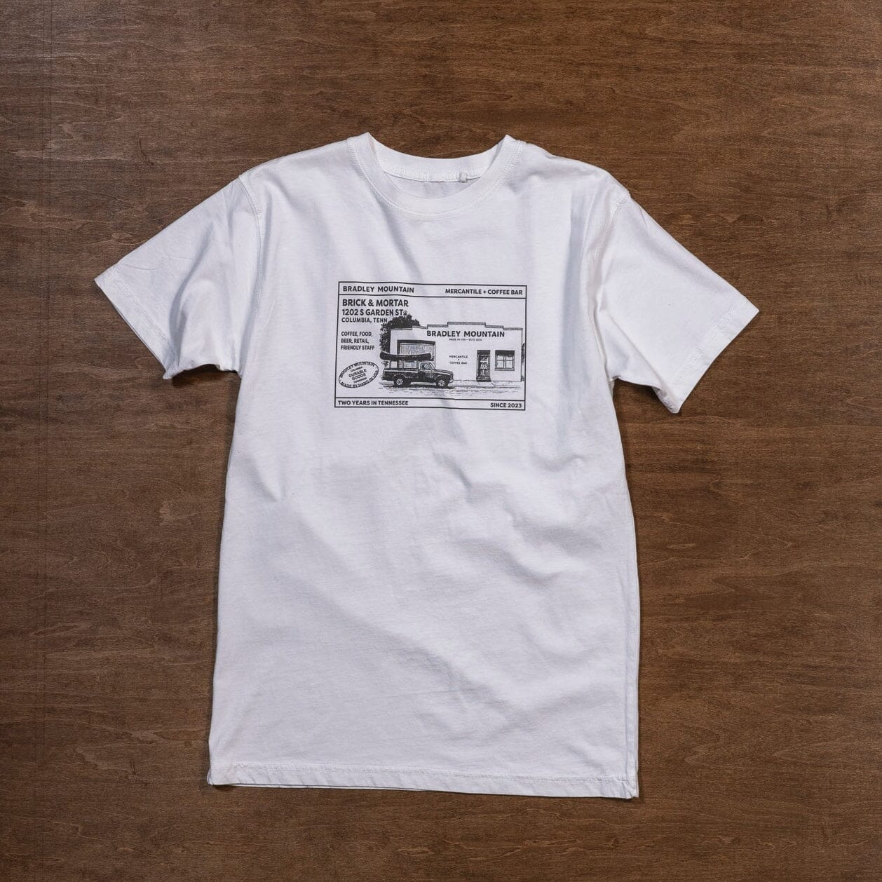 Brick and Mortar Tee - White Bradley Mountain 