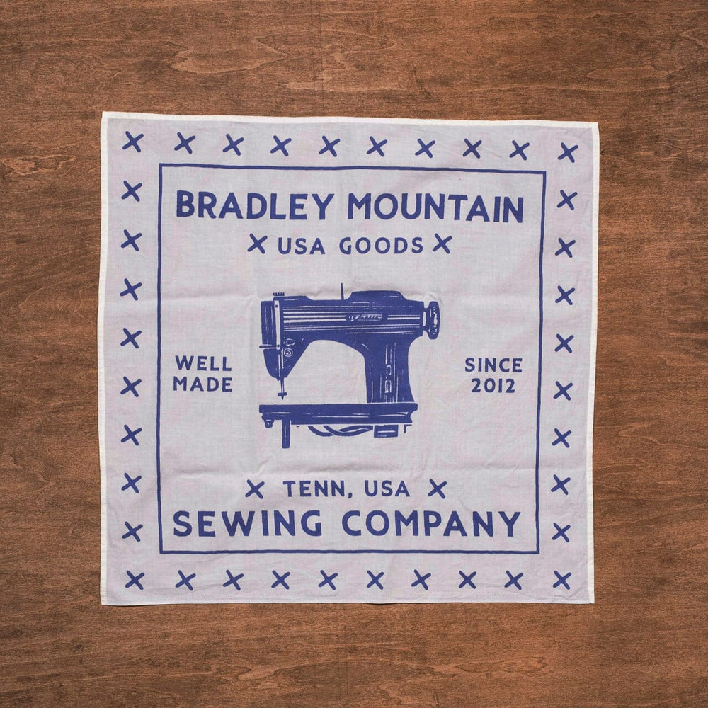 Sewing Company Bandana - White/Blue Accessories Bradley Mountain 