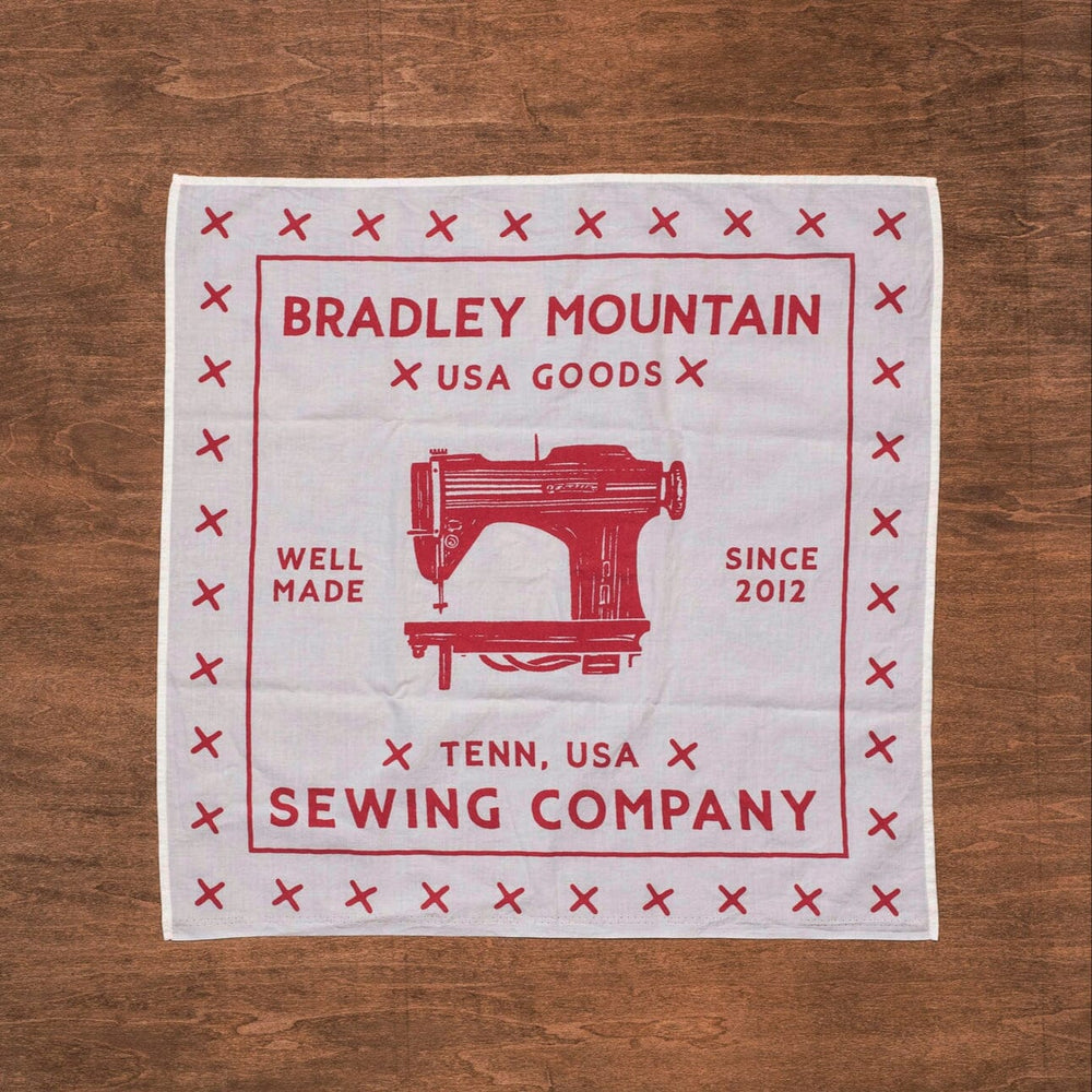Sewing Company Bandana - White/Red Accessories Bradley Mountain 
