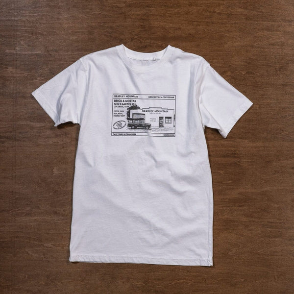 Brick and Mortar Tee - White – Bradley Mountain