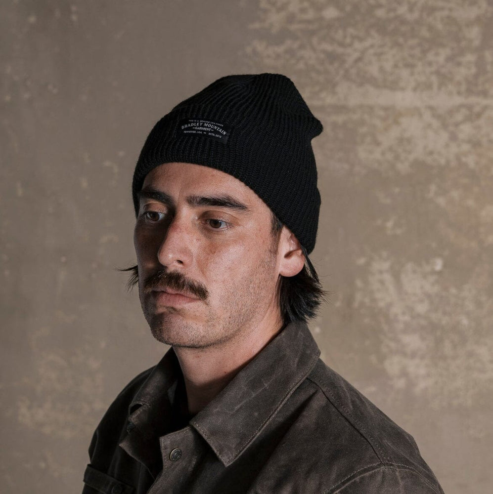 Acrylic Watch Cap - Black Bradley Mountain 