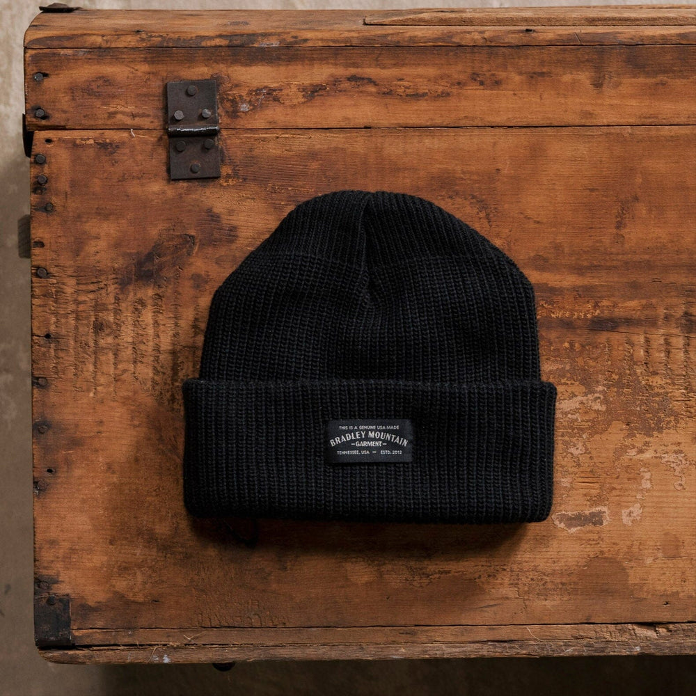 Acrylic Watch Cap - Black Bradley Mountain 