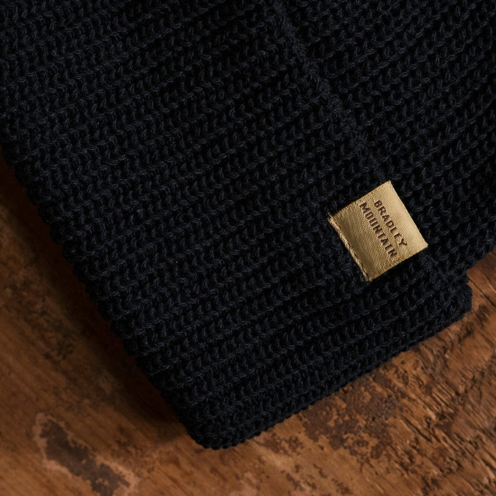Cotton Watch Cap - Black Bradley Mountain 
