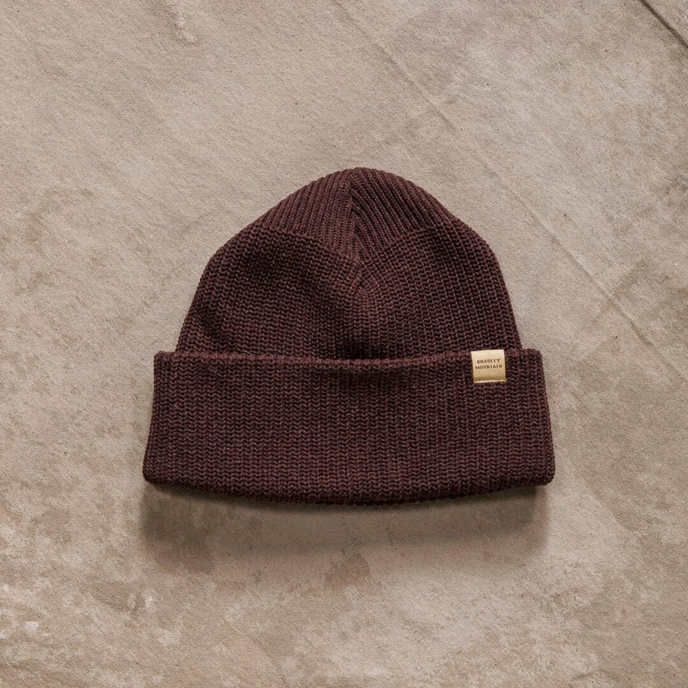 Wool Watch Cap - Maroon Bradley Mountain 