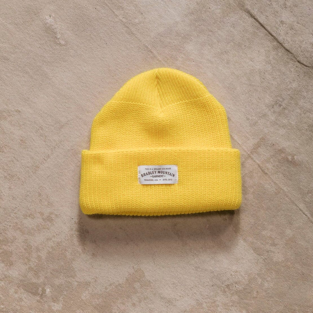 Acrylic Watch Cap - Liferaft Yellow Bradley Mountain 