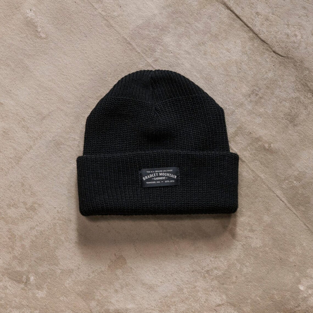 Acrylic Watch Cap - Black Bradley Mountain 