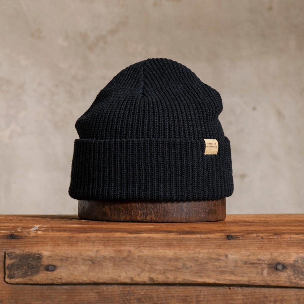 Cotton Watch Cap - Black Bradley Mountain 
