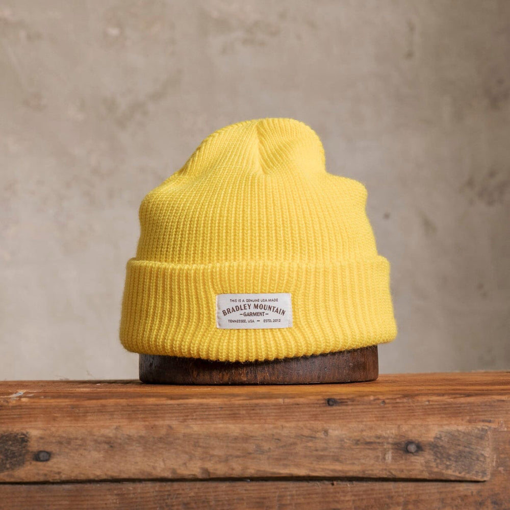 Acrylic Watch Cap - Liferaft Yellow Bradley Mountain 