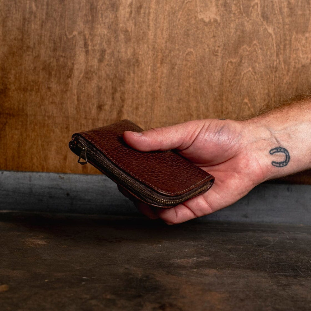 Zip Wallet - Walnut Leather Bradley Mountain 