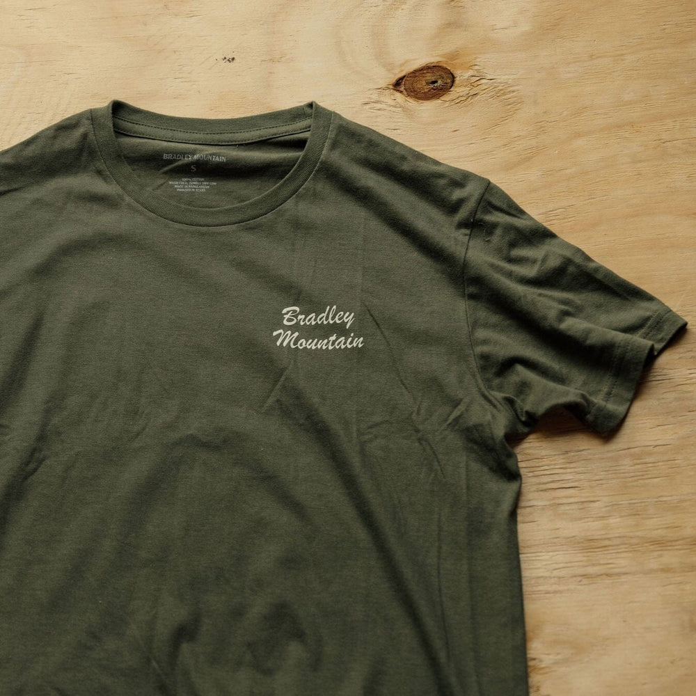 
            
                Load image into Gallery viewer, Olive Trout Tee Bradley Mountain 
            
        