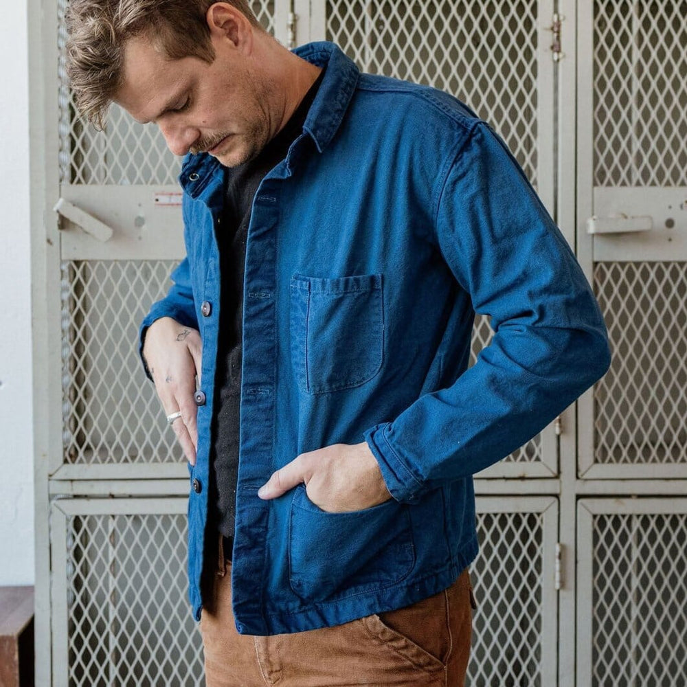 
            
                Load image into Gallery viewer, Doctor&amp;#39;s Coat - Indigo Dyed Bradley Mountain 
            
        