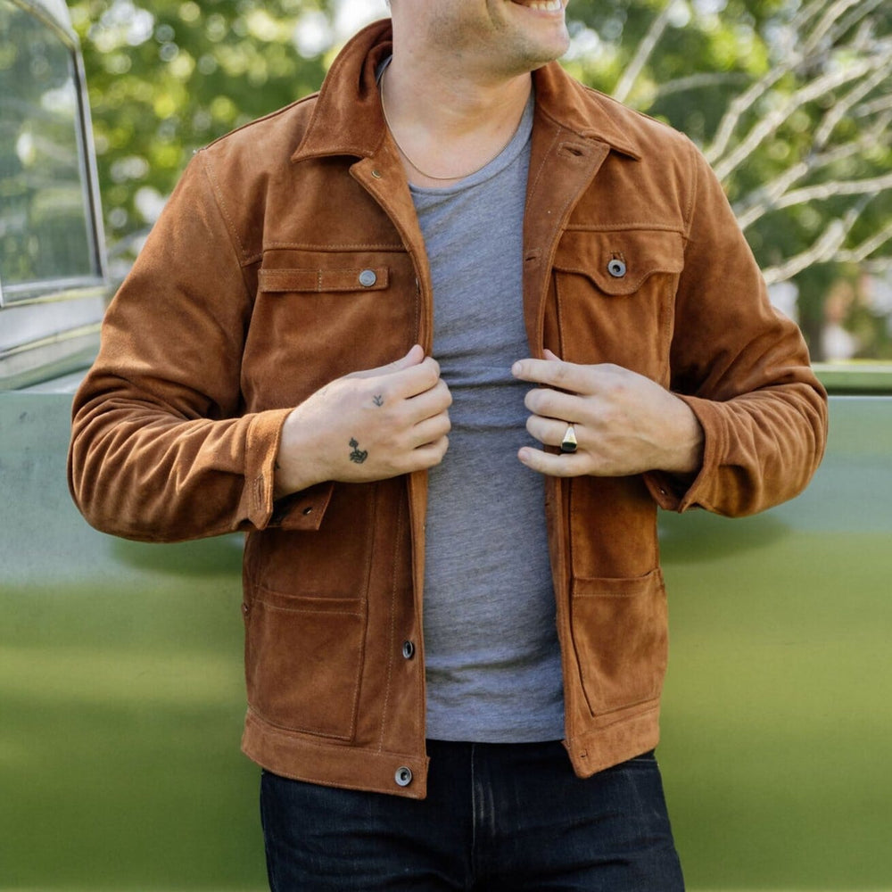 
            
                Load image into Gallery viewer, Suede Cabin Jacket Bradley Mountain 
            
        