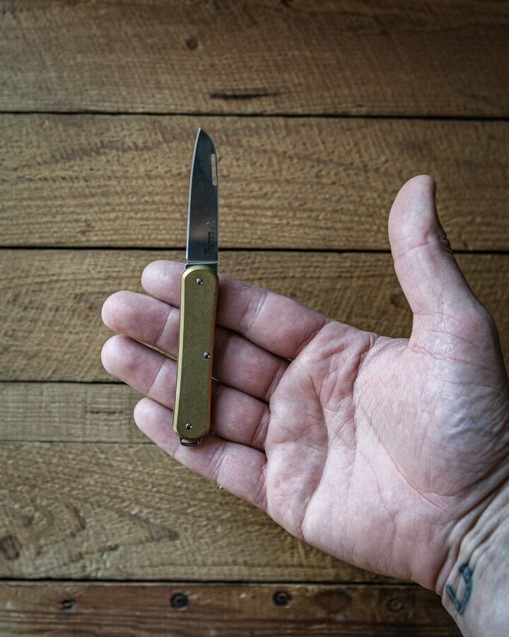 Mini Brass EDC Knife Bradley Mountain 