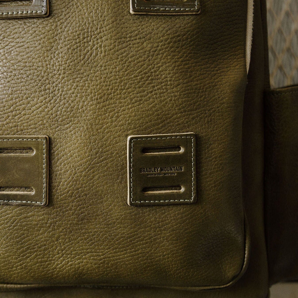 Leather Rover Backpack - Olive Bag Bradley Mountain 