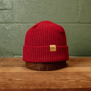 
            
                Load image into Gallery viewer, Cotton Watch Cap - Red Bradley Mountain 
            
        