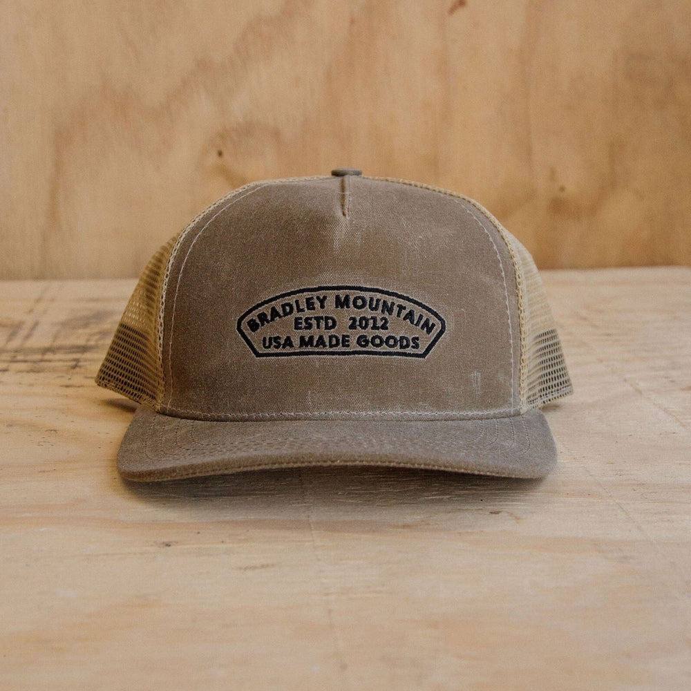 Arch Trucker Hat - Tan Bradley Mountain 