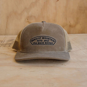Arch Trucker Hat - Tan Bradley Mountain 