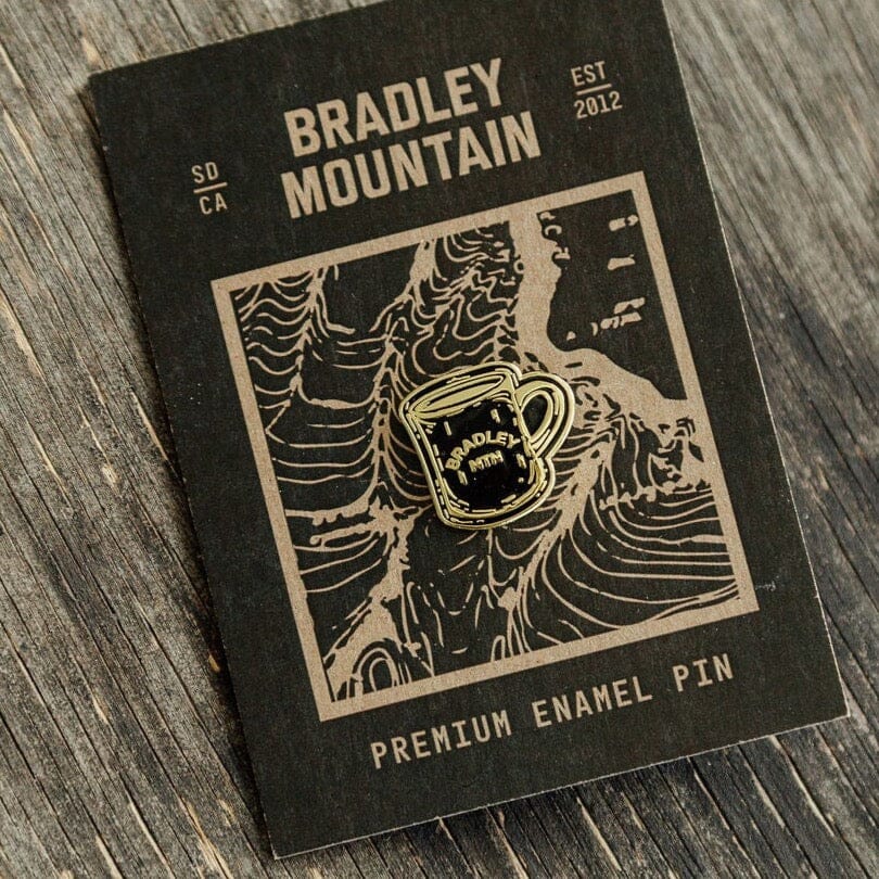 Coffee Mug Enamel Pin Bradley Mountain 