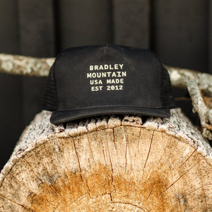 Heritage Trucker Hat - Black Bradley Mountain 