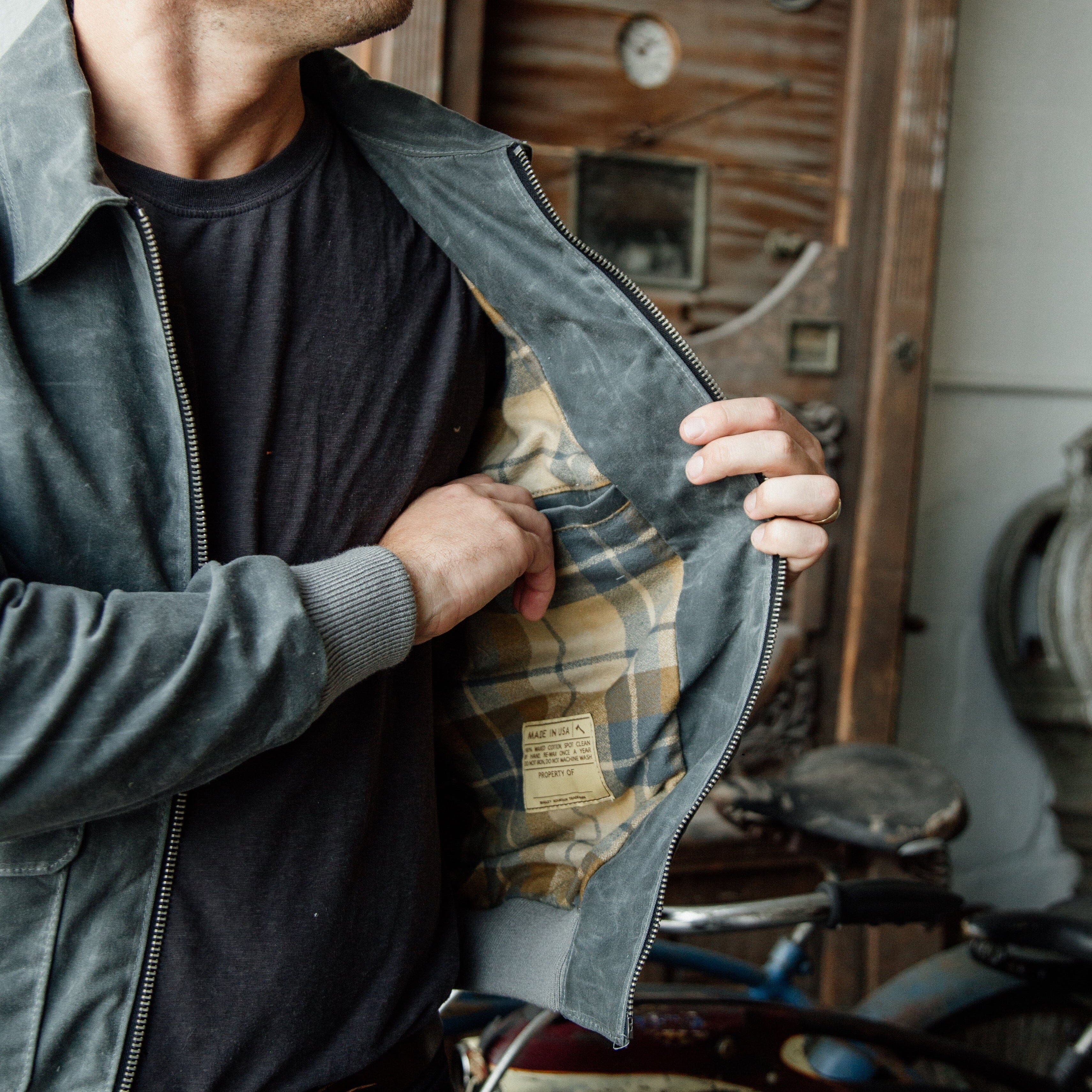 G-1 Waxed Bomber - Charcoal – Bradley Mountain