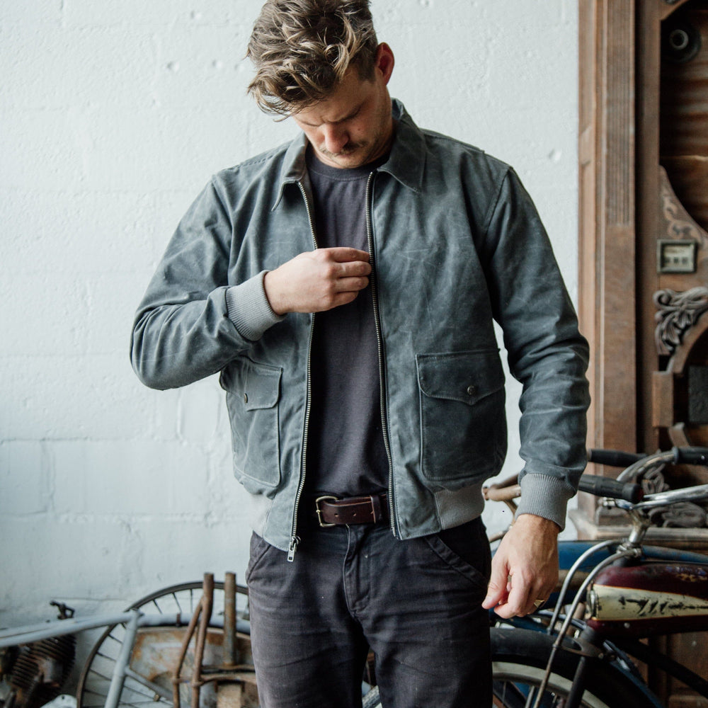 G 1 Waxed Bomber Charcoal Bradley Mountain