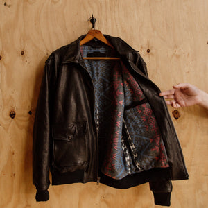 G-1 Leather Bomber - Black Bradley Mountain 