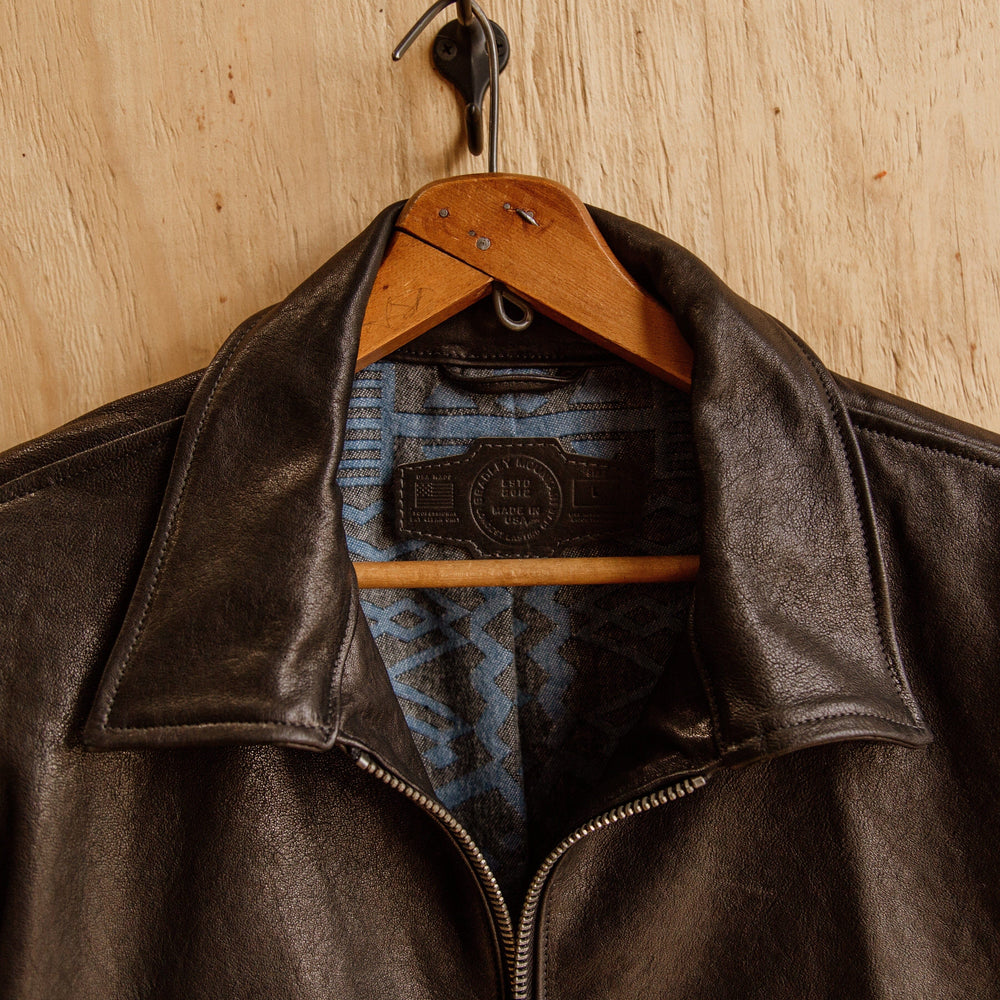 G-1 Leather Bomber - Black Bradley Mountain 