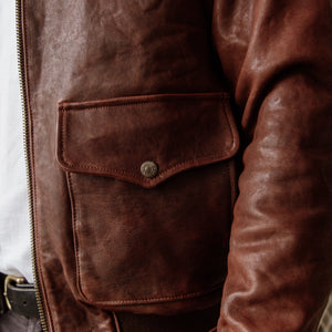 
            
                Load image into Gallery viewer, G-1 Leather Bomber - Cognac Bradley Mountain 
            
        