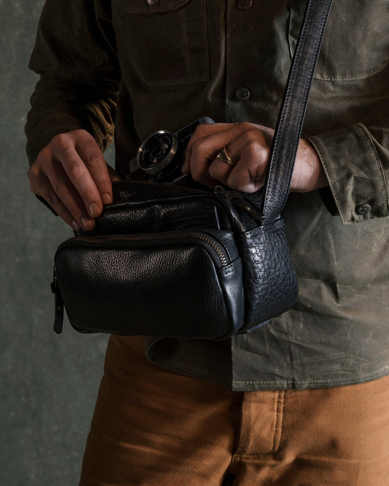 Rangefinder Bag - All Leather Black Accessories Bradley Mountain 