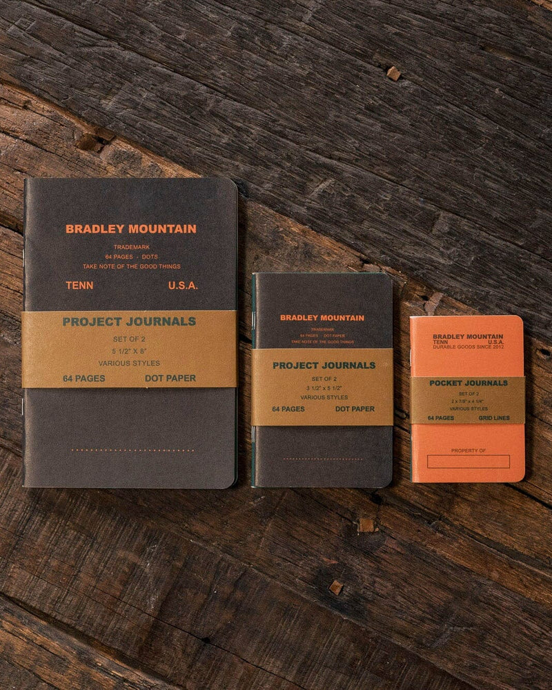 Project Journals - 3 1/2" x 5 1/2" - 2-Pack Bradley Mountain 