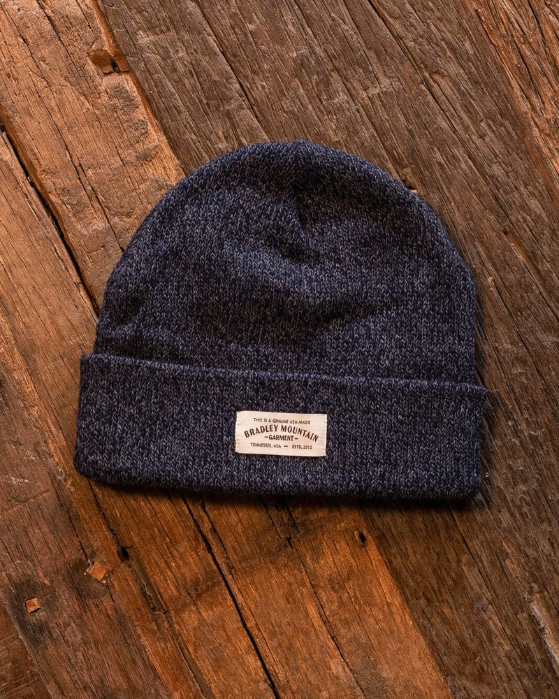 Melange Ragg Wool Beanie - Deep Sea Bradley Mountain 