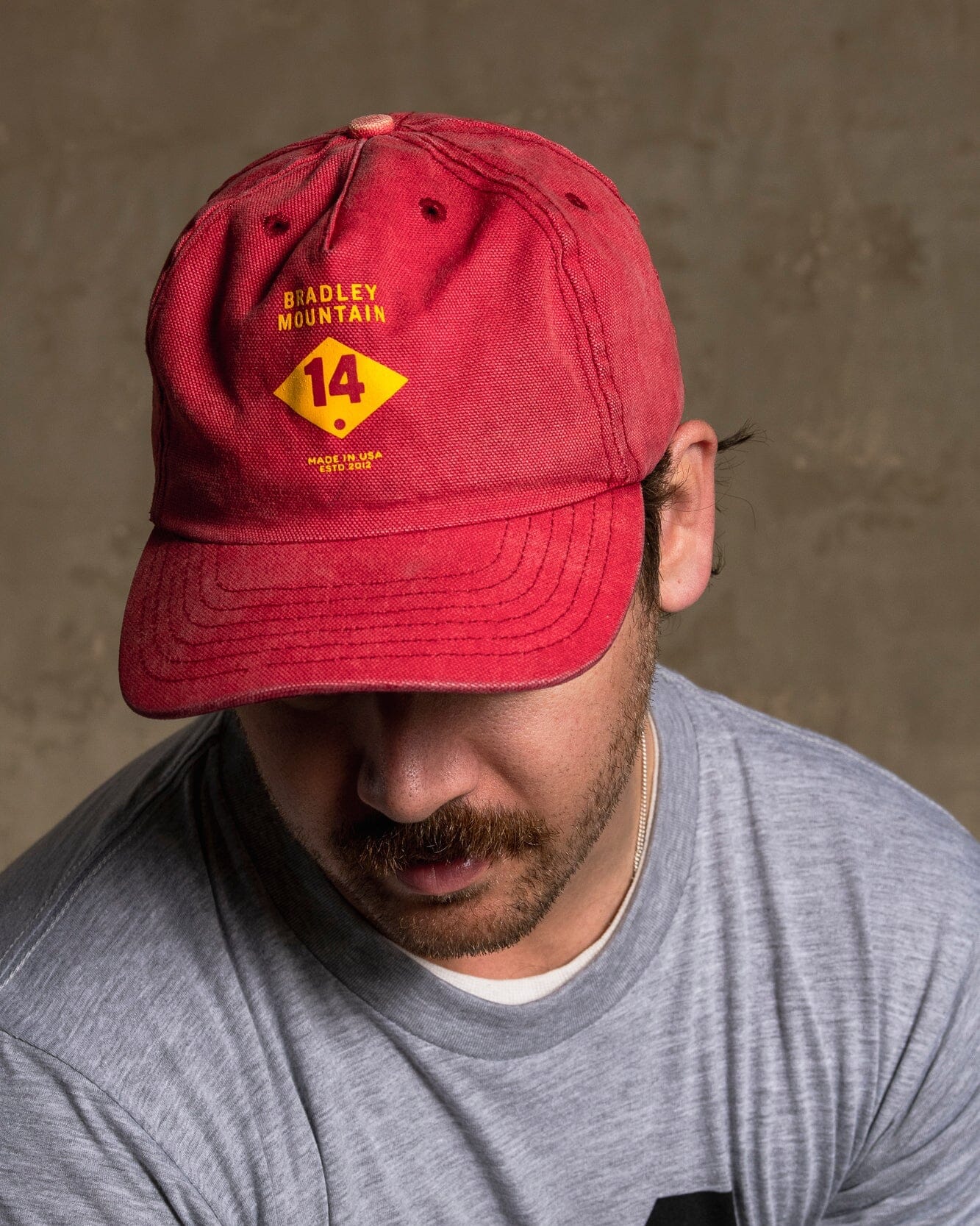 14 Year Garage Hat - Washed Red Bradley Mountain 