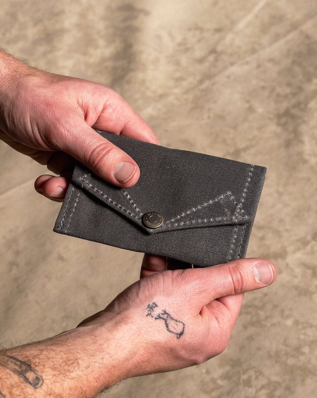 Drifter Canvas Wallet - Smoke Bradley Mountain 