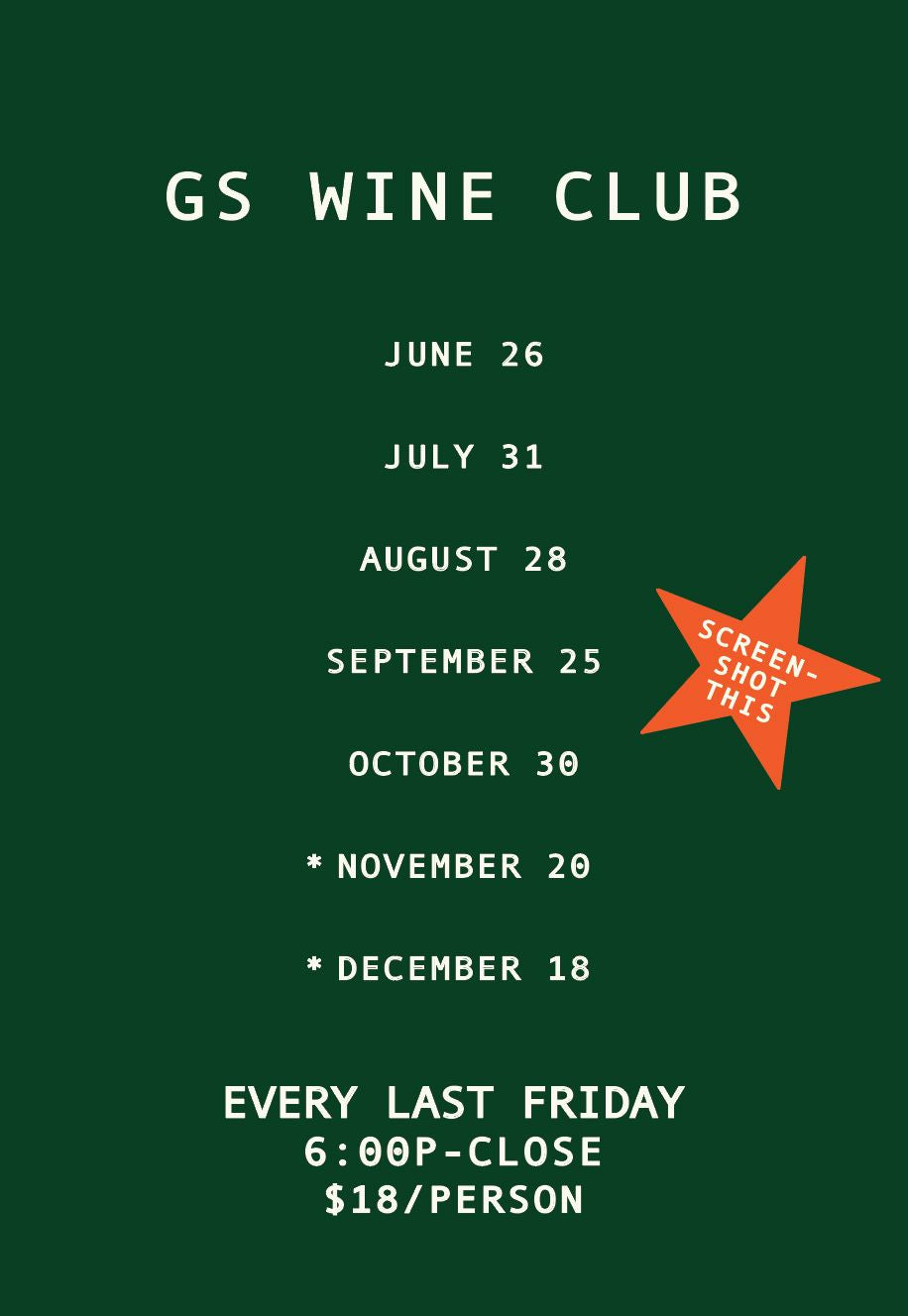 Wine Club - August 28th Event Event 
