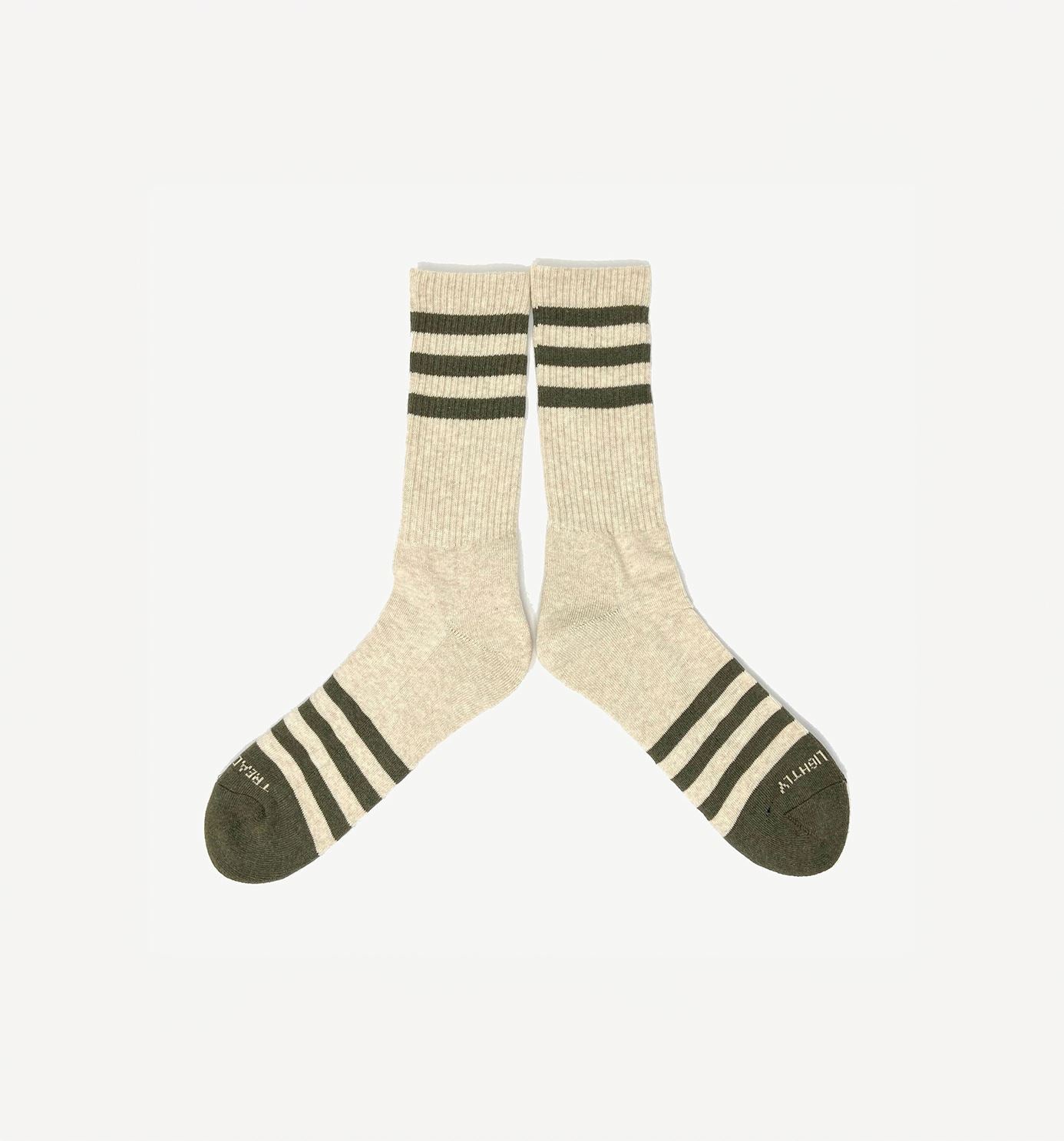 Heather Stripe Socks - Olive Accessories Bradley Mountain 