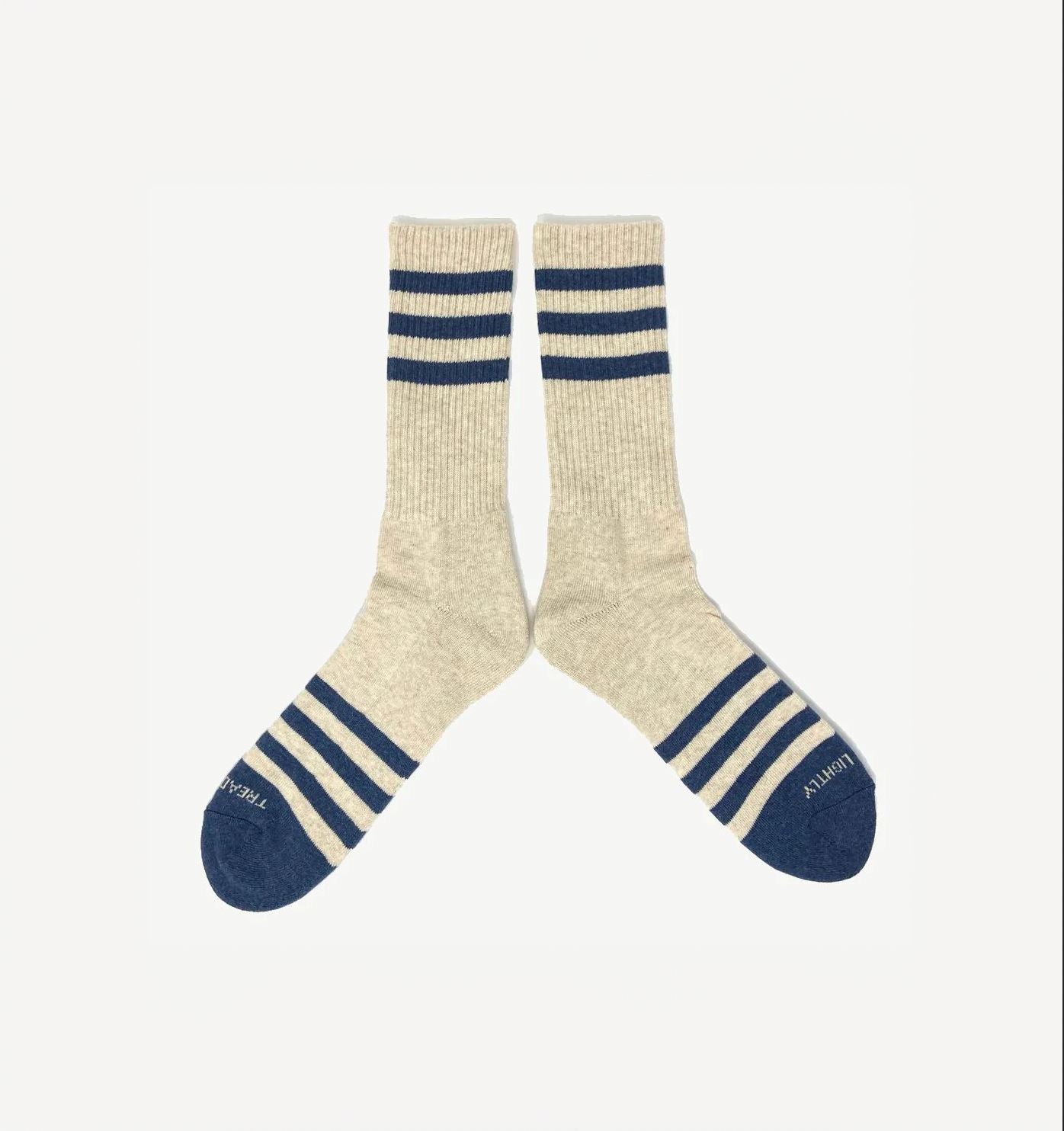 Heather Stripe Socks - Navy Accessories Bradley Mountain 