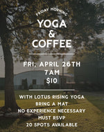 Yoga & Coffee w/ Lotus Rising Yoga Event Event 