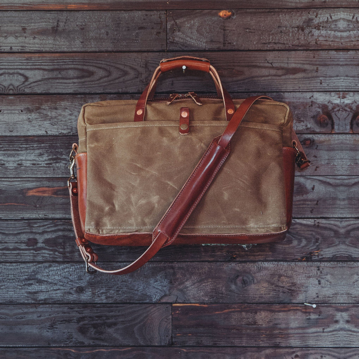 Courier Briefcase - Brush Brown Bradley Mountain 