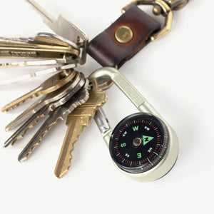
            
                Load image into Gallery viewer, Carabiner Compass + Thermometer Bradley Mountain 
            
        